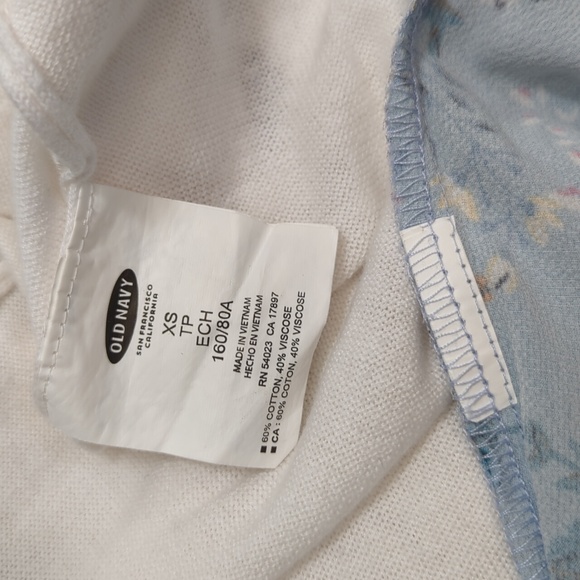 Old Navy White Button Down Cardigan Sweater & SHEIN Blue Top Bundle Size XS - Picture 12 of 12